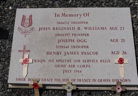 1 Sas B Squadron 1944 Memorial Special Forces Roll Of Honour