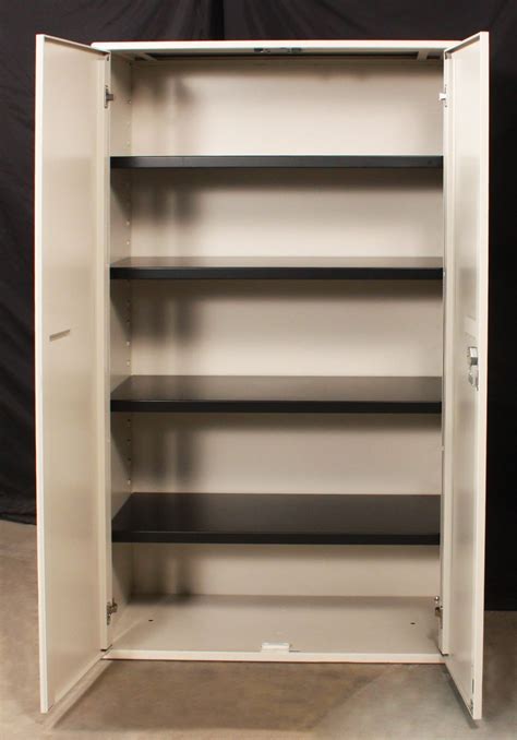 The storage cabinet with doors offers a convenient way to keep books, personal items, and supplies organized in any home office or living space. Haworth Used Putty 5 Shelf 63 inch Tall Storage Cabinet ...
