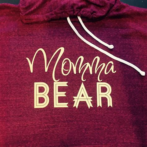 Momma Bear Hoodie Sweatshirt Made By Thinkelite1 Etsy