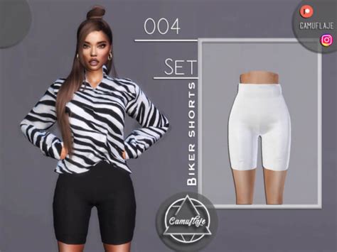 Sims 4 Set 004 Biker Shorts By Camuflaje Best Sims Mods
