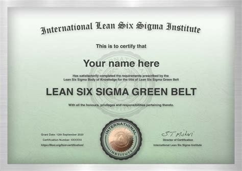 Online Green Belt Training And Ilssi Accredited Certification Lean