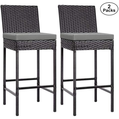 Ebern Designs Outdoor Wicker Barstool Patio Rattan Furniture With