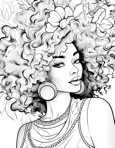 Black Woman Coloring Pages African American Coloring Pages Adult Grayscale Coloring Pages Artofit