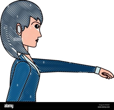 Cartoon Businesswoman Pointing Over White Background Vector Illustration Stock Vector Image