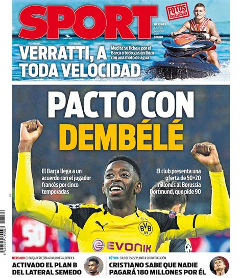 Ya salió la portada de SPORT