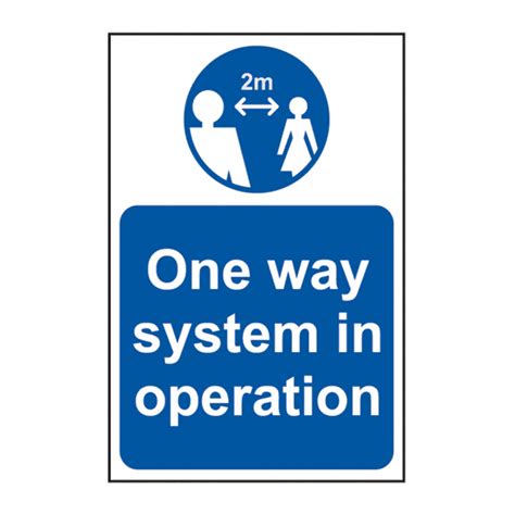 One Way System In Operation A Board Blue Rsis