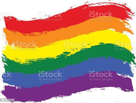 brush stroke rainbow flag lgbt movement stock illustration download image now lgbtqia rights