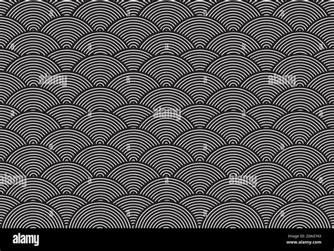 Black And White Wave Pattern Illustration Vector Stock Vector Image