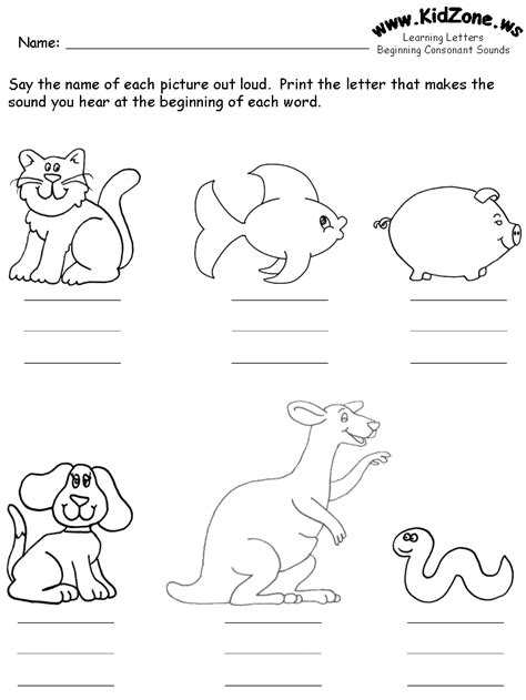 Combining these letters is how the words necessary for communication develop. Beginning Consonants Review Worksheets