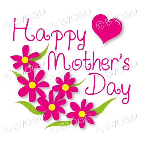 Download Happy Mother's Day with dark pink flowers and a heart ⋆ Be ...