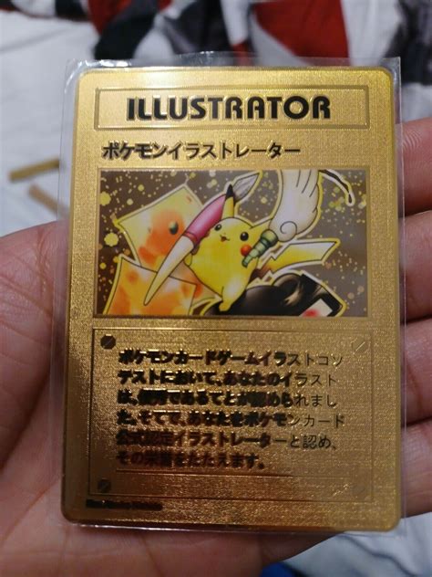 Mavin Pokemon Tcg Pikachu Illustrator Gold Metal Card Corocoro 1998