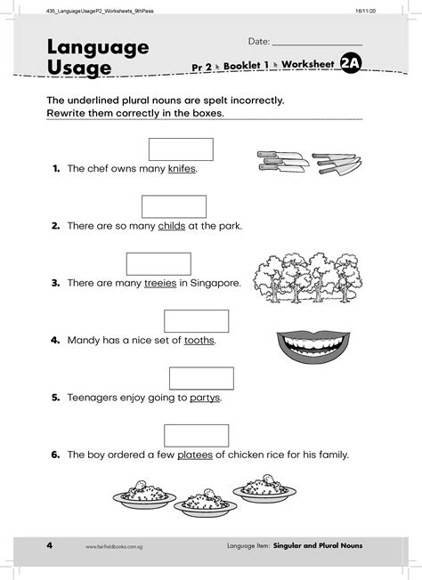 Primary 3 Language Usage English Worksheet Openschoolbag