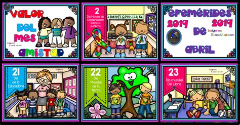 Efemérides De Abril Nuevos Diseños Portada Imagenes Educativas