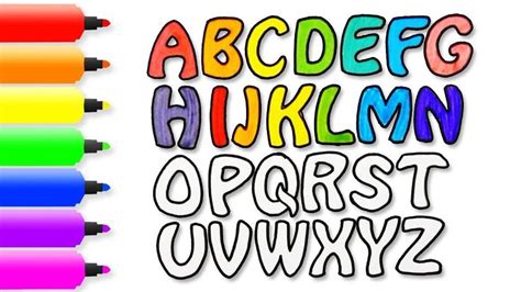 Abcdef Alphabet Songs With Coloring Pages For Children Learning Engli
