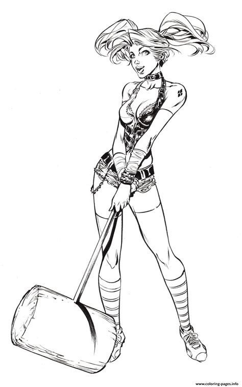Harley Quinn By Iwannazif D6mbrs8 Harley Quinn Coloring Pages Printable