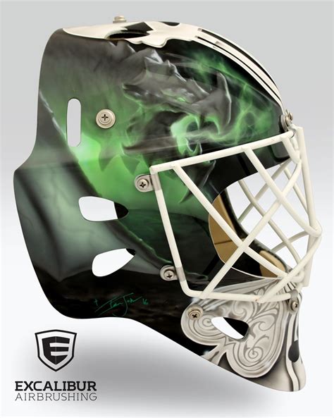 ‘magic Goalie Mask Designed And Airbrushed By Ian Johnson Excalibur