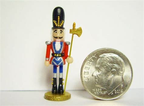Adorable Tiny Miniature Nutcracker Soldier In Red Made For Your