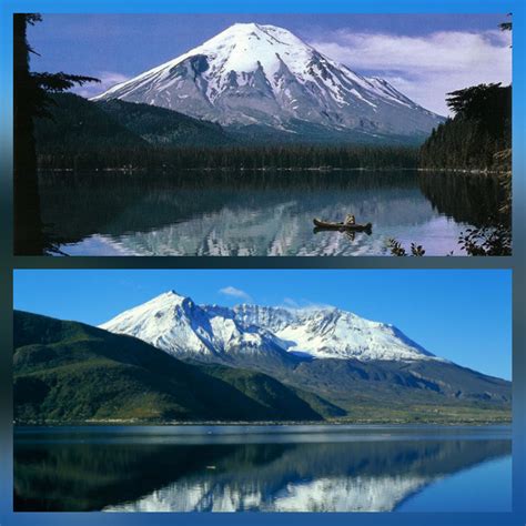 Mount St Helens Before And After The Eruption Of 1980 Rpics