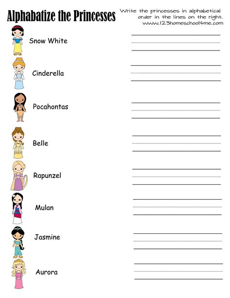 Free Printable Princess Worksheets Free Worksheets For Kids