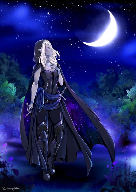 Cm Moonlight Elf By Lunareth On Deviantart Moon Elf Dungeons And