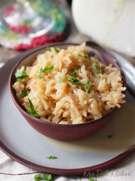 Easy Rice Pilaf Recipe Single Serving One Dish Kitchen