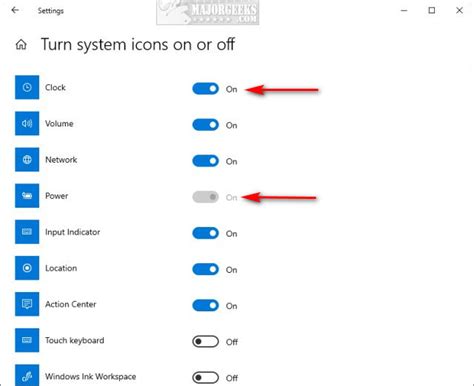 How To Turn Taskbar Notification Icons On Or Off In Windows 10 Majorgeeks