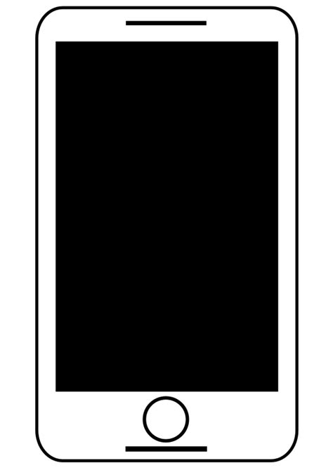 Animated Smart Phone Black And White Free Download Clipart Svg