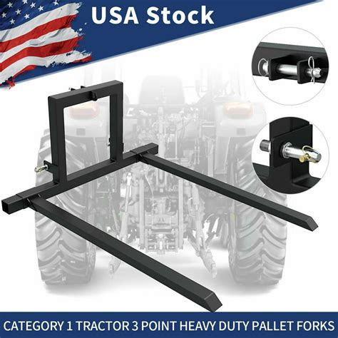 3 Point Hitch Pallet Mover Category 1 Tractor Attachment Adjustable