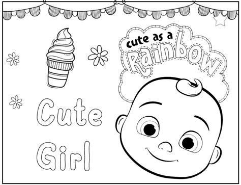 10 Printable Cocomelon Coloring Page for birthday Personalized - Etsy