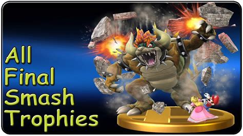 Super Smash Bros Wii U All Final Smash Trophies Youtube