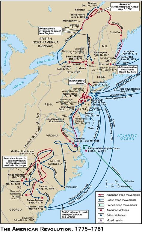 This Map Is Showing Battles Of American Revolutionary War I Would Like