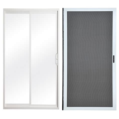 Shop RELIABILT 60-in x 80-in Tempered White Vinyl Universal Sliding