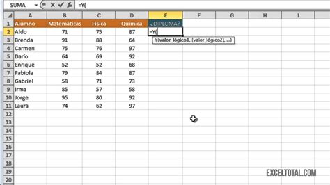 ¿cuál Es La Función Y En Excel