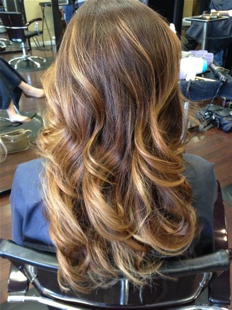 Brown ombre with blonde highlights