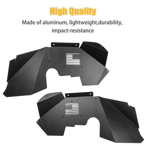 4pc Front And Rear Inner Fenders Liners For 2007 2018 Jeep Wrangler Jk