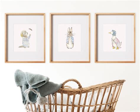 Cottage Nursery Baby Nursery Art Bunny Nursery Nursery Art Prints
