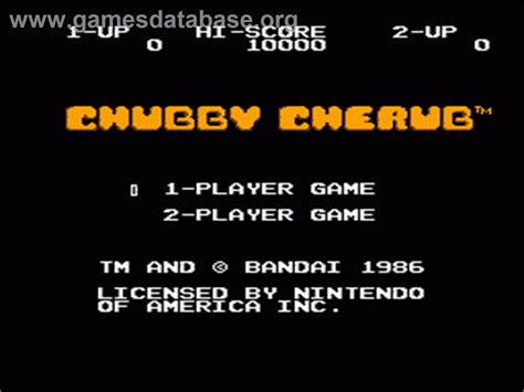 Chubby Cherub Nintendo Nes Artwork Title Screen
