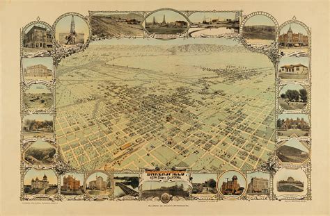 Map Of Bakersfield 1901 Photograph By Andrew Fare Pixels