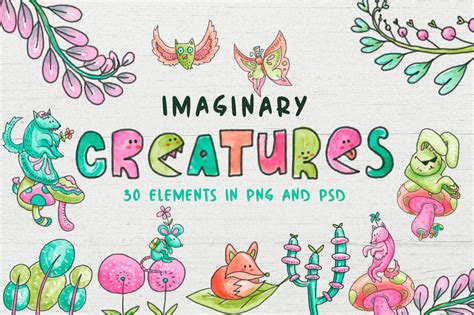 Imaginary Creatures By Twb Supply Co Thehungryjpeg