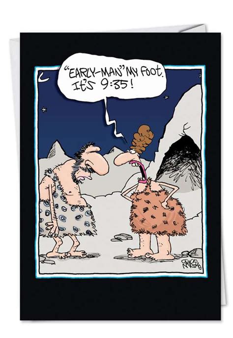You've got a guy, a dude, a fella, a man in your life. Early Man Funny Birthday Card Mccoy