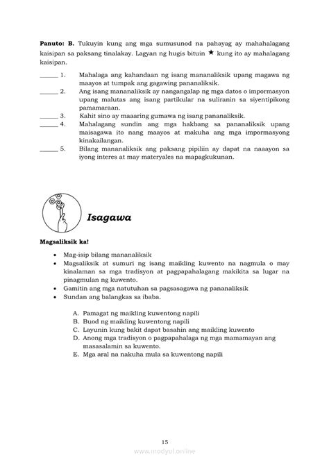 Filipino 7 Modyul 9 Mga Hakbang Sa Pananaliksik Grade Vrogue Co