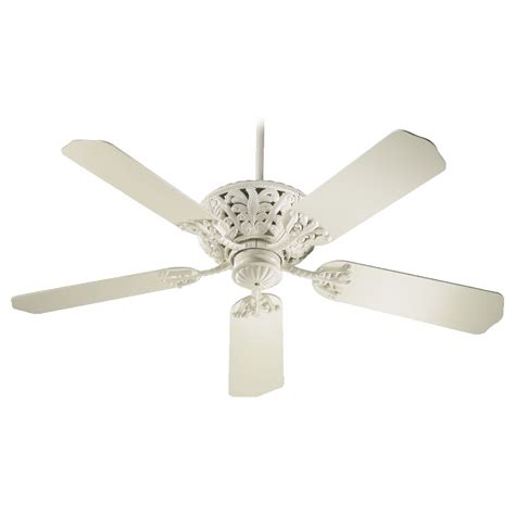 The fans are styled and painted either with a wooden or bronze finish to give it a vintage feel. Quorum Lighting Windsor Antique White Ceiling Fan Without ...