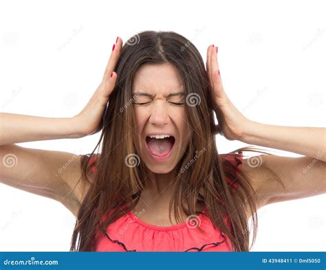 Woman Upset Screaming Or Yelling Stock Image Image Of Beauty Stress