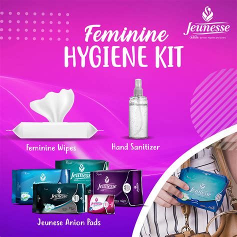 Feminine Hygiene Kit Jeunesse Anion Sanitary Napkin And Panty Liners