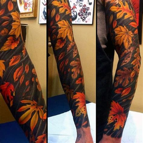 60 Leaf Tattoo Designs For Men The Delicate Stages Of Life Leaf