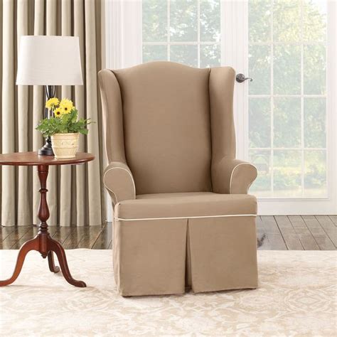 100pcs surefit spandex short dining chair cover / coffee chair cover. Sure Fit Wing Chair Slipcover - Home Furniture Design
