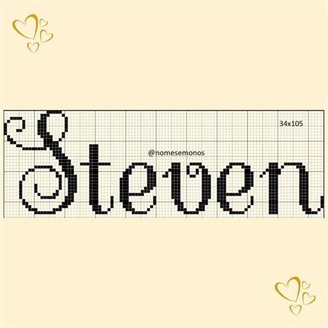 A Cross Stitch Pattern With The Word S Name On It