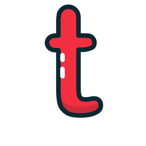 Letter Lowercase Red T Icon Free Download On Iconfinder