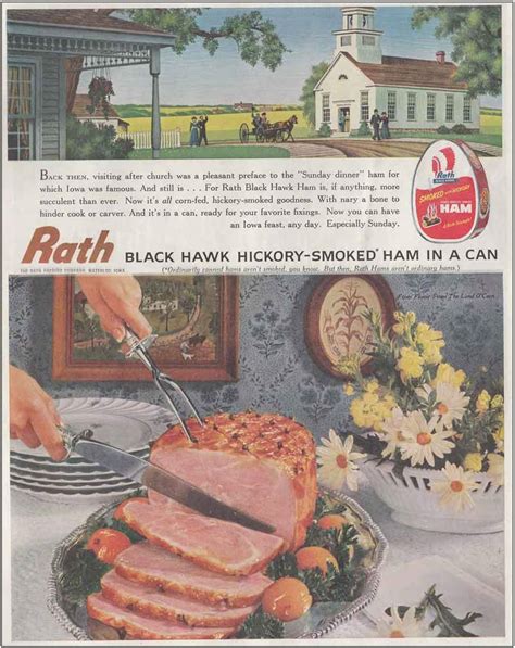 Relicpaper 1961 Rath Packing Black Hawk Hickory Smoked Ham
