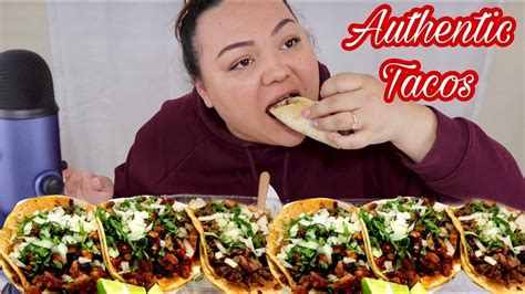 Authentic Mexican Tacos Mukbang Eating Show Youtube